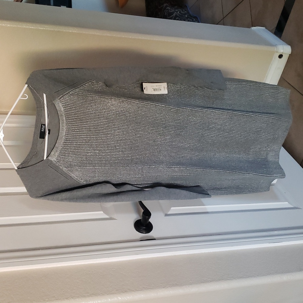 a.n.a Gray Long Sleeve Dress